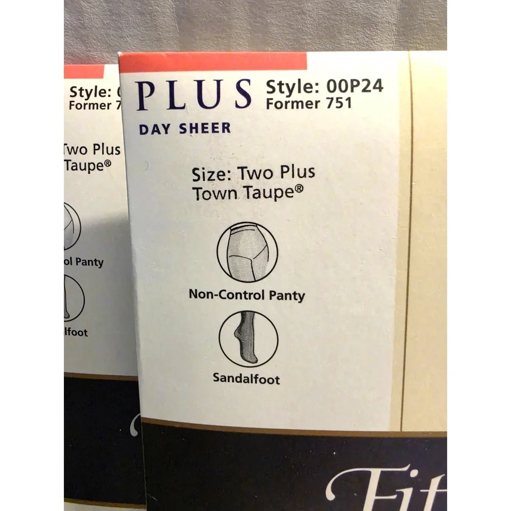 Hanes Plus Fitting Pretty Day Sheer Two plus 2+ Town Taupe (2)
